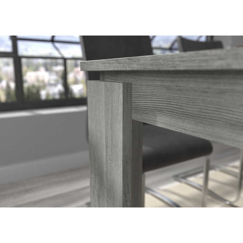 Gulwasha Extendable Dining Table, Smoke Silver