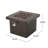 32'' Square MGO Gas Fire Pit - 40,000 BTU Outdoor Fire Table with Protective Cover & Lava Rock, Perfect for Backyard Gatherings with Family/Friends
