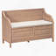 Banc de rangement rustique multifonctionnel (brun et beige)-698614362