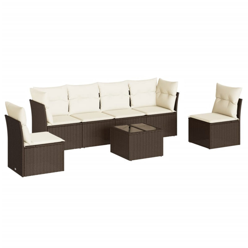 Grand canapé modulaire en rotin PE Vidaxl