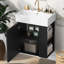 Meuble-lavabo flottant moderne de 21,6 po avec lavabo en céramique - parfait pour les petites salles de bain, rangement à droite-1626358030