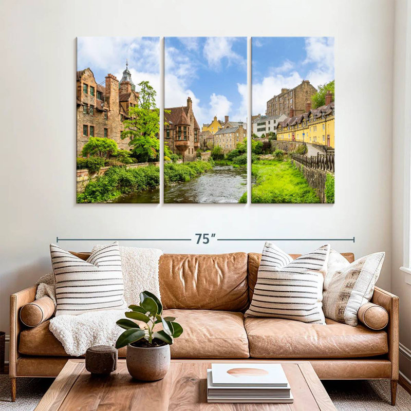 Sirecs, Edimbourg, Dean Village et l'eau de Leith, H 42 po x l 65 po