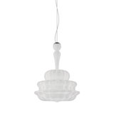 Novecento Suspension M Crystal Striped Glass Glossy Chrome E26 Ul