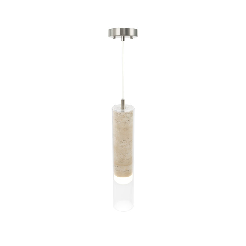 1-Light Cylinder Pendant - Brushed Nickel