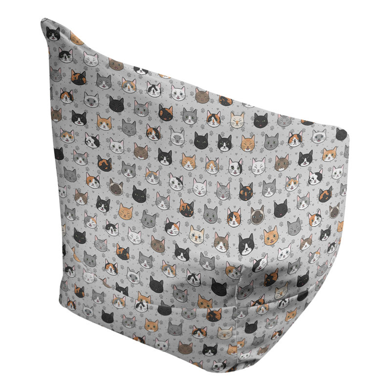 Petite chaise à sacs à billes & Kitterman, H 120 po x L 31 po x P 60 po, gris, Rembourrage poly