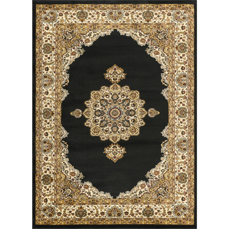 Black 2 ft. x 3 ft. Area Rug, 2'x 3'