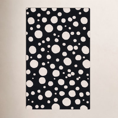 Kavika Black Ivory Hand-Woven Rug