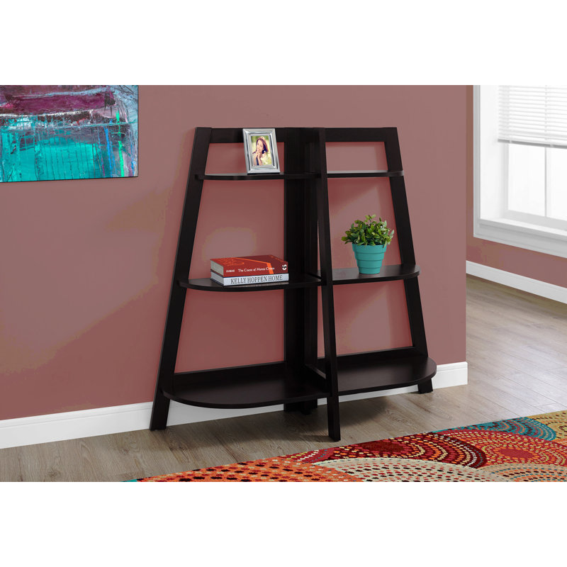 Bibliothèque, bibliothèque, étagère, 3 niveaux, H 48 po, bureau, stratifié de chambre à coucher, contemporain, moderne