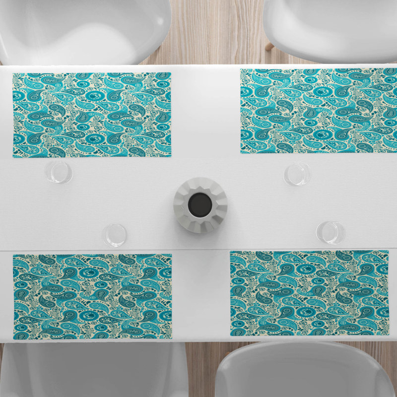 Polyester Paisley Rectangle Placemat