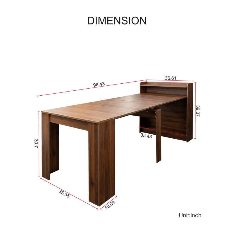 Modern Extendable Dining Table with Storage