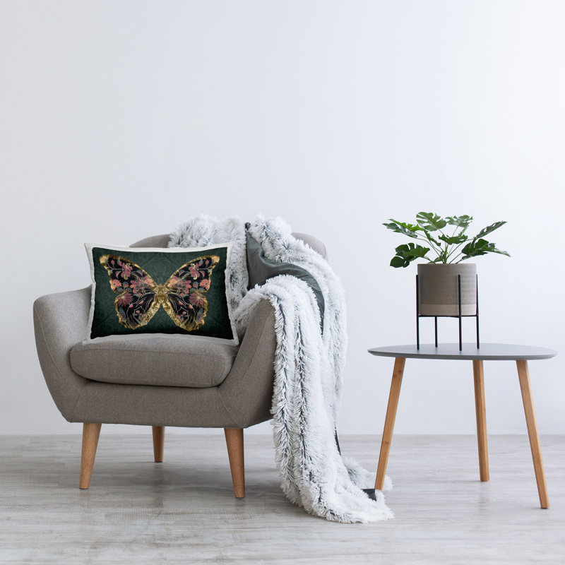 Coussin décoratif imprimé à motif botanique par Victoria Barnes