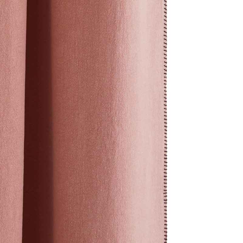 Nino Linen Curtain Single Panel, 135 x 280cm, Orange