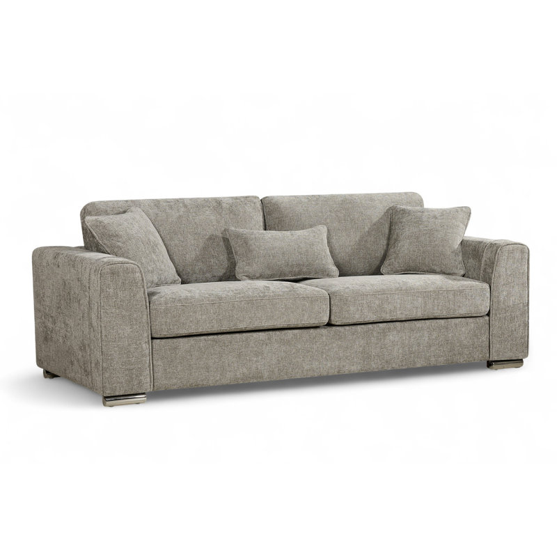 Housman 2 Seater Chenille Sofa, Grey, 3