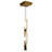 Integrated LED 8" Brass Modern Mini Pendant with Handmade Textured Glass for Kitchen Island Entryway Island Hallway-1094432611