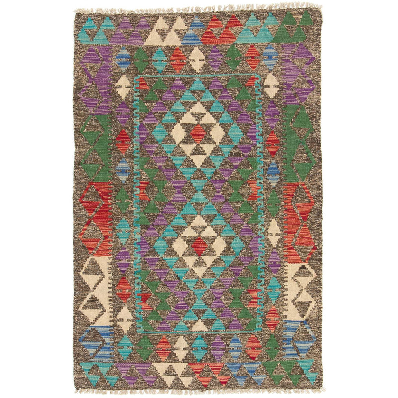 Geometric Hand Woven 80cm X 121cm Area Rug