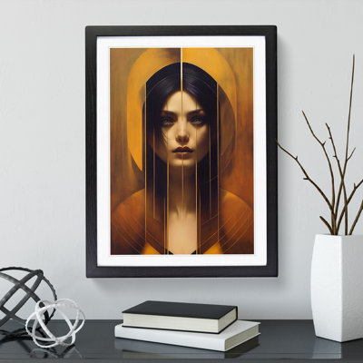 XV1022-4614X The Spellbinding Woman Abstract - Single Picture Frame Print