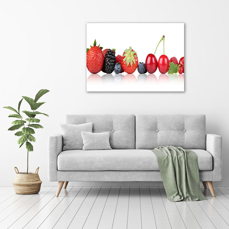 Fruit In A Row - No Frame Print on Glass