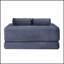 Canapé-lit pliant convertible 2-en-1, canapé-lit en velours côtelé moderne avec 2 coussins, causeuse modulaire rembourrée avec lit escamotable Futon-770008383