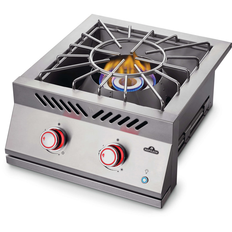 Brûleur électrique au propane 18 po intégré, acier inoxydable 18 po, Gaz naturel