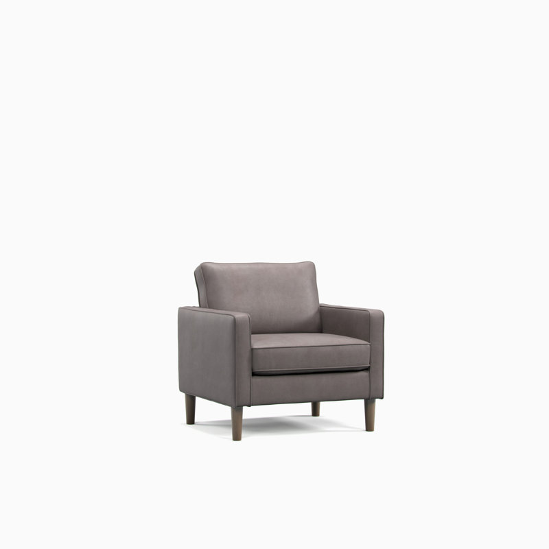 Henry Faux Leather Armchair, Grey