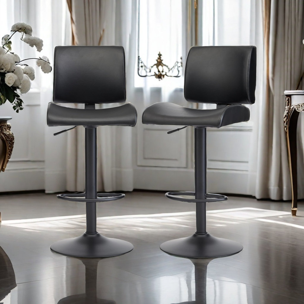 Corrigan Studio® Kearstan Set of Swivel Bar Stools with Backs