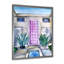 Porte rose de la maison tropicale - Peinture sur toile-67389807-67389810
