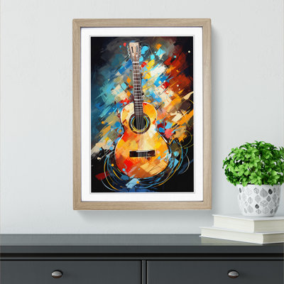 Acoustic Guitar Modern Framed Print