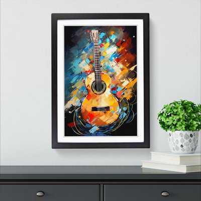 Acoustic Guitar Modern Framed Print