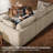 99" Leather Upholstered Sectional Sofa with Hidden Storage-387696368-387696363
