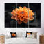 Dahlia noir et jaune en photo monochrome - ensemble d'art mural Dahlia-107163743-107163752