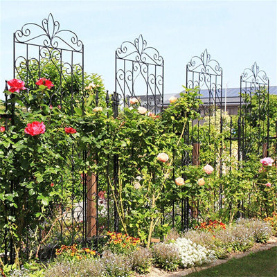Jany 71.6 in. H x 19.7 in. W Iron Gothic Trellis