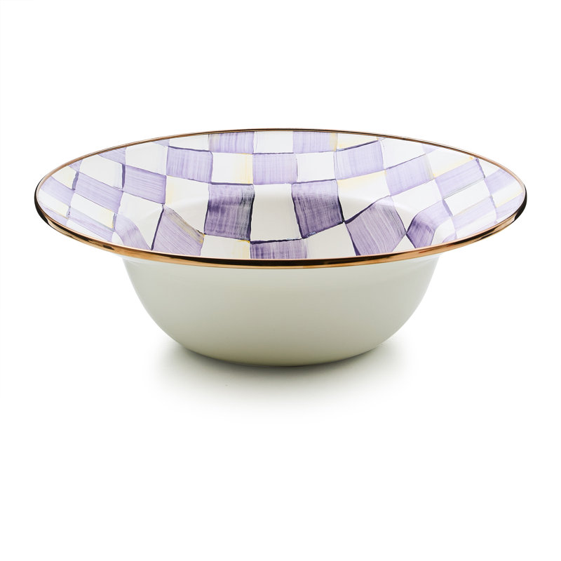 Bol de service à carreaux violet