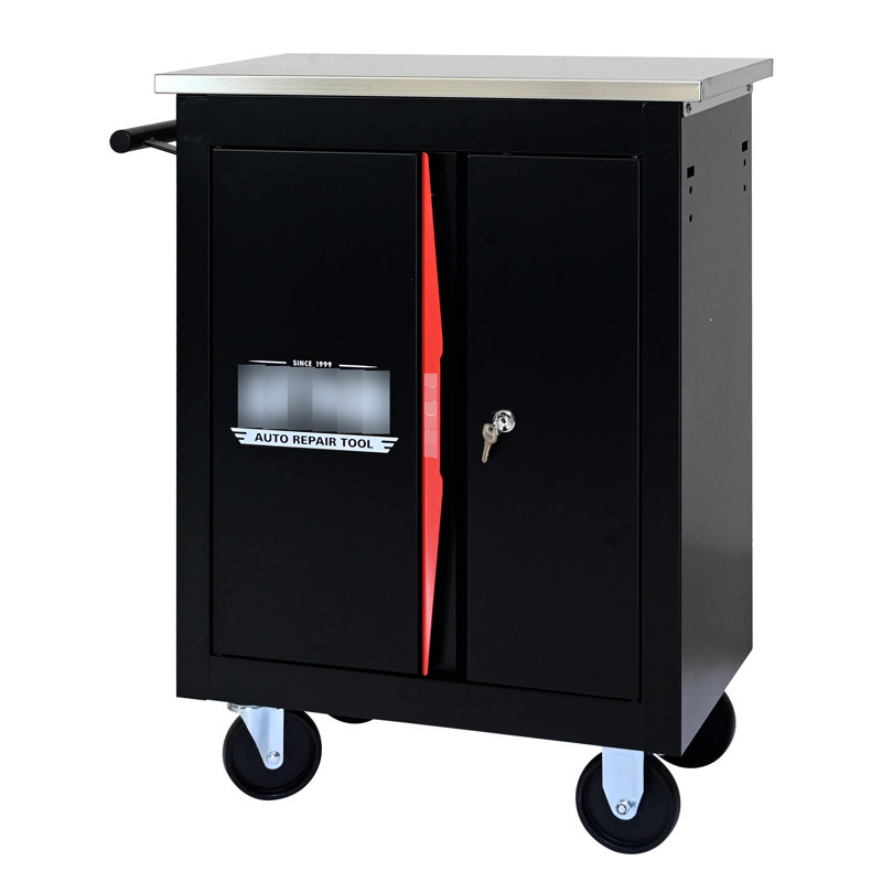 Black&Red Tool Cart With Additional Storage Surface Car 20 Mm Thick Clapboard -