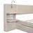 Queen Upholstered Platform Bed with Reading Lights, Drawers, Trundle and Shelves, Beige-2075785156