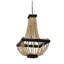 Lustre en perles de bois drapé-25736930