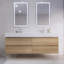 Ensemble de meuble-lavabo double mural 72 po Babajide-586463850