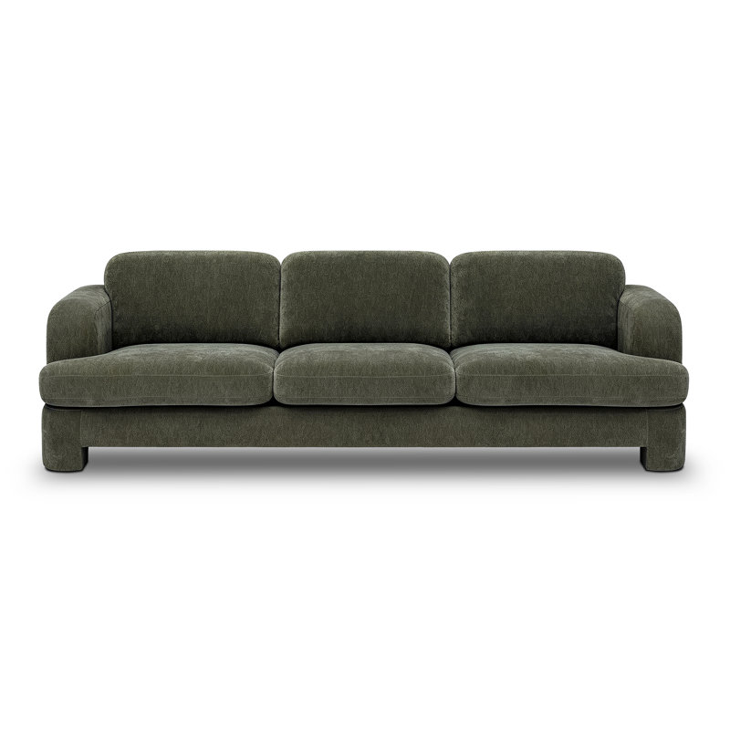 Halsey Forest Green Textured Fabric Sofa