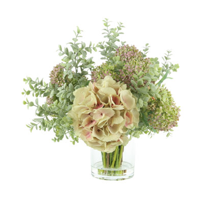 Hydrangea  And Eucalyptus Floral Arrangemnet