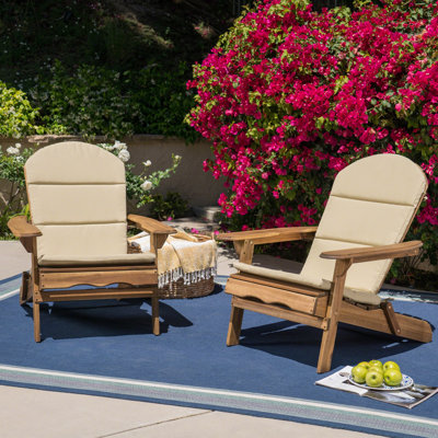 Chaise Adirondack pliante en bois massif Laffey
