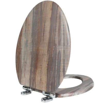 Elongated Toilet Seat, Molded Toilet Seat with Quietly Close and Quick Release Hinges, Easy to Install also Easy to Clean, (Board)