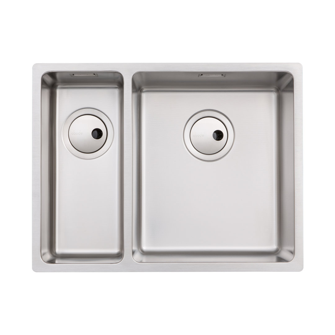 Abode Designs 440mm W Double Bowl Stainless Steel Kitchen Sink 0