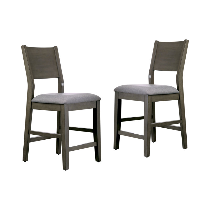 Hilry Upholstered Open Back Side Chair in Gray