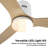 52" Savitri LED Smart Flush Mount Ceiling Fan with Remote Control and Light Kit Included