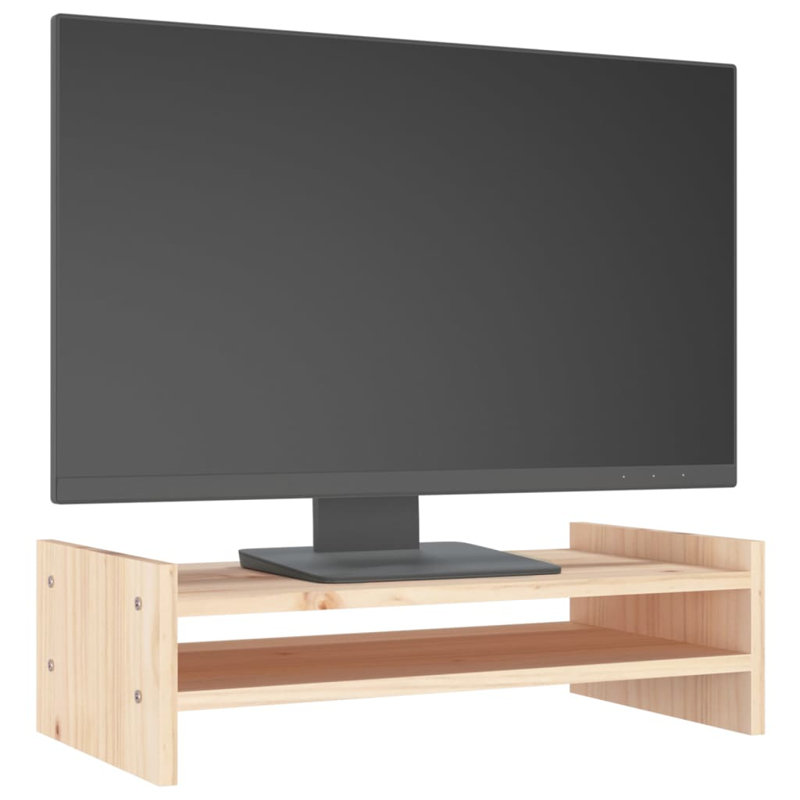 Kevirent Wood Monitor Stand, Brown