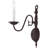 Bronze Wall Sconce: 1-Light with Steel Base Material - Stylish and Durable