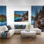 «Blue Clear Lake with Mountains», reproduction de photo sur toile tendue-19242372