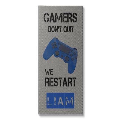 Art mural personnalisé Gamers Don't Quit cmw-118