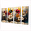 Fleurs rouges rouges et bleuet - Art mural de bleuet - Art mural traditionnel pour le salon-1461903789-1461903784