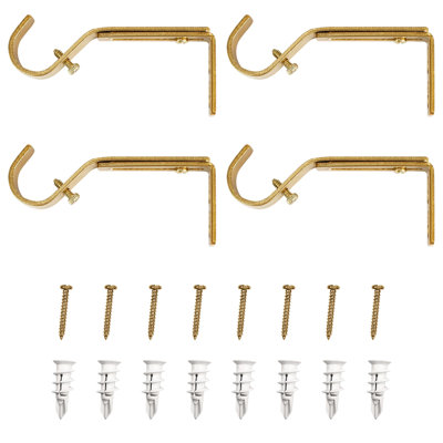 Supports de tringle à rideaux simples réglables 1 po (4 pièces) Lumi Home Furnishings