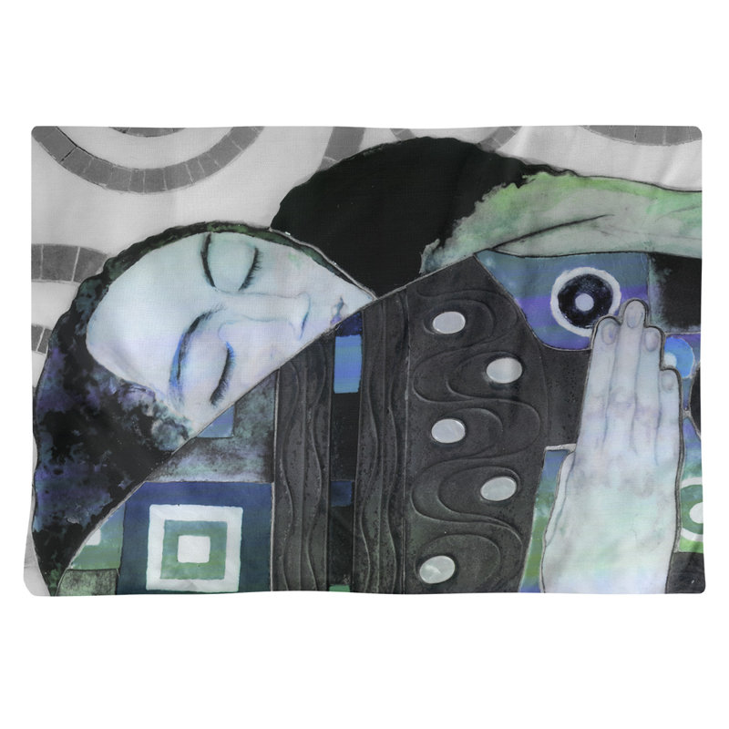 Un récapitulatif de 18 po Gustav Klimt, Bleu / dégradé vert, Sergé de coton